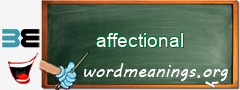 WordMeaning blackboard for affectional